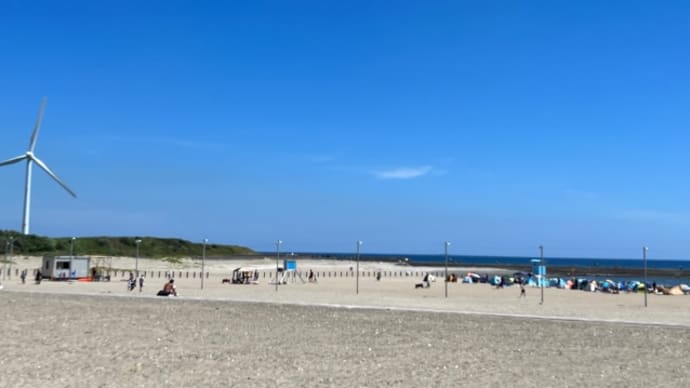 海水浴場。潮の香りを嗅ぎたくて。