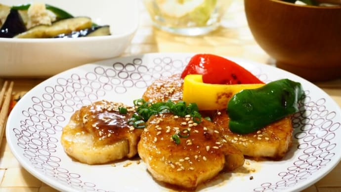 ♪長いもの豚肉巻きステーキ&なすの揚げ出し風♪