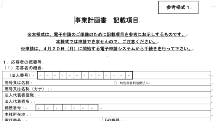 【特別編】採択される「もの補助」の書き方(#5/10)『様式を確認する!!』