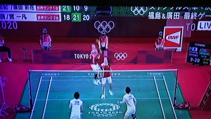 女子ダブルスフクヒロペア応援。