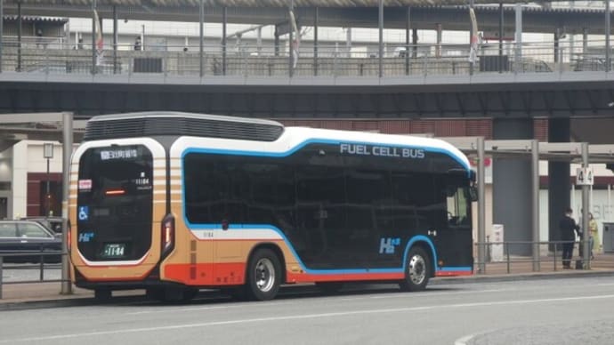 姫路駅前で見つけた神姫バスの水素バス　on　2022-5-21