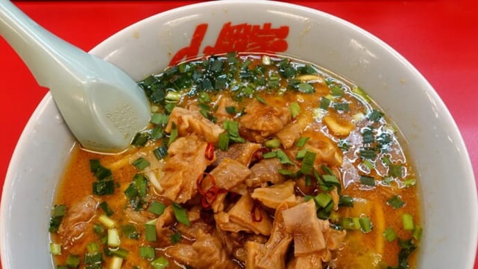【2024年 初山岡家】もつ味噌ラーメン@山岡家 狸小路4丁目店