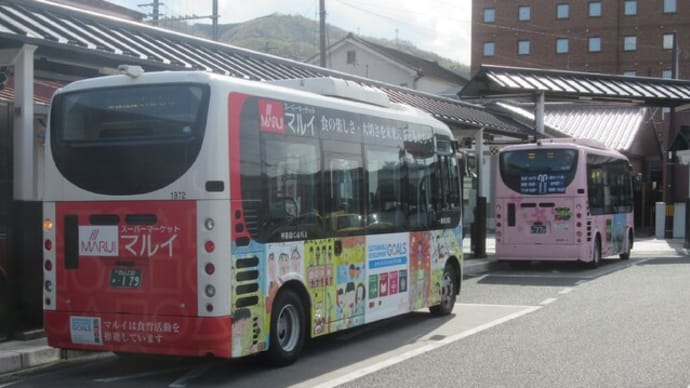 津山市内循環バスのICOCA対応後の様子