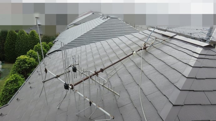 千葉県：船橋市田喜野井にて、既存アンテナ倒壊による地デジ屋根裏アンテナ工事