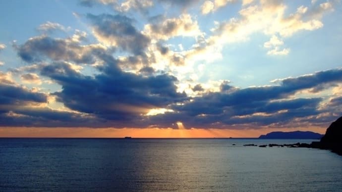 終盤のダルマ夕日~土佐清水市大津