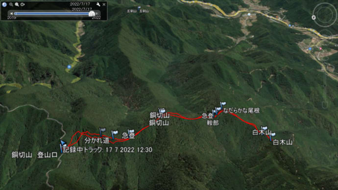 令和4年7月17日・銅切山～白木山へ　その４　(最終章・白木山へ）