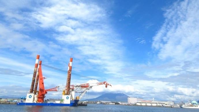 海の風景、巡視船、谷山港