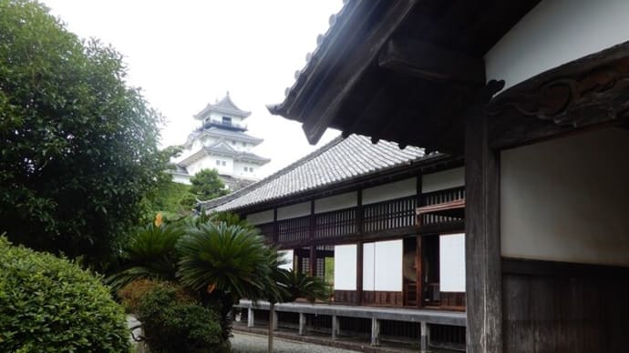 掛川城御殿と田園風景