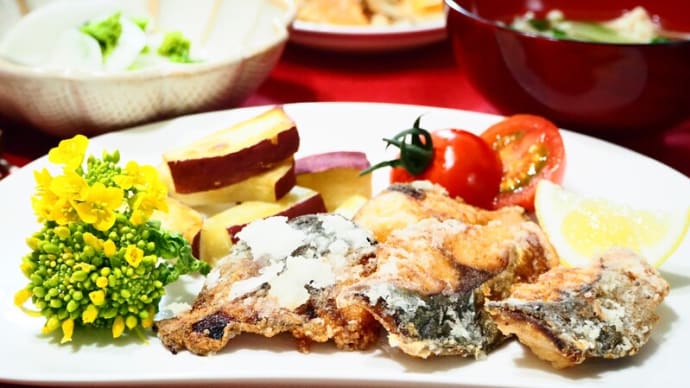 ごはんがすすむ♪魚の竜田揚げ&ツナとごぼうのマヨサラダ♪