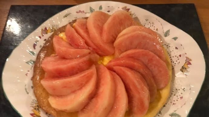 桃のタルト、真夏の規則正しい生活