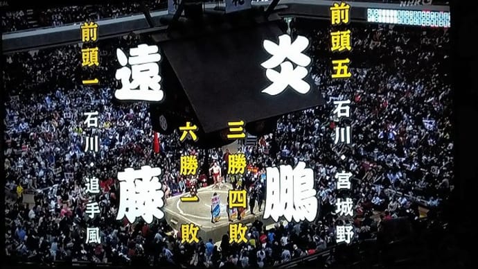 遠藤VS炎鵬 (*´з`)