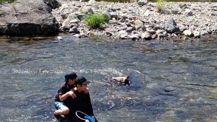 あゆ公園で川遊びしました🐟️ ☆