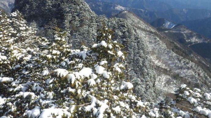 2021年2月9日(火)　[大峰]大普賢岳は快晴も、新雪が深く敗退