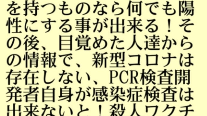 人類がこんなに愚かだと思わなかった!コロナ詐欺騒動!人類が簡単に洗脳されてしまうとは!中卒の私でさえ、コロナ騒動は怪しい、最初からノーマスク、ノー自粛!PCR検査とは?とウィキペディアで調べたら
