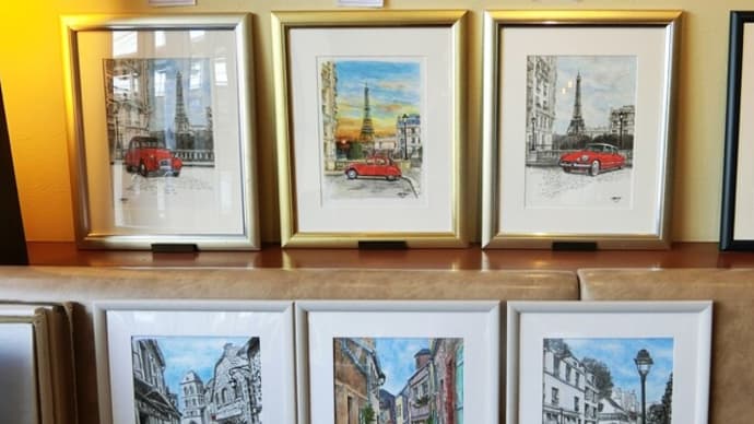 「四季の絵画・七夕展」も折り返し点になり 作品の入れ替えをしました