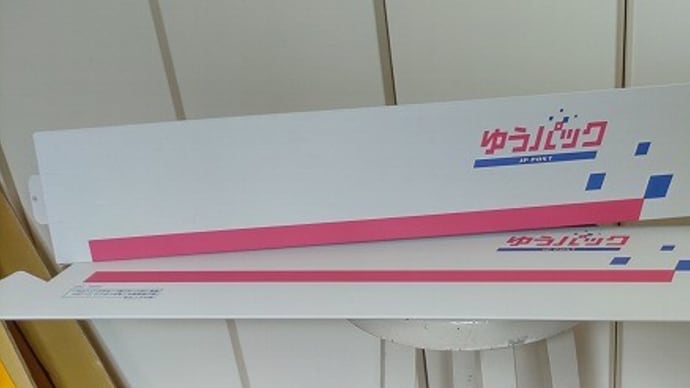 細長いものを送る時に便利な箱を発見　郵便局で買える三角箱