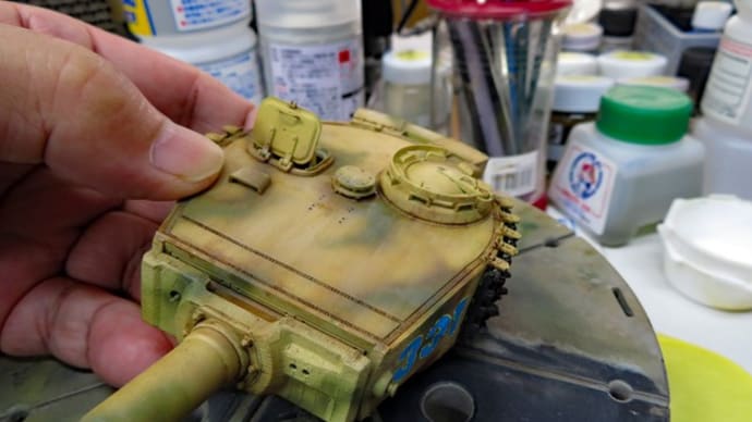 TIGER I 中期型 1/35 サイバーホビー #3 ウエザリング1