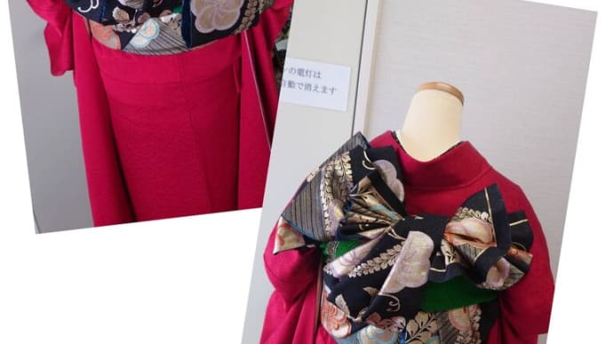 堺市美原区木青会館のきもの教室、振袖の練習