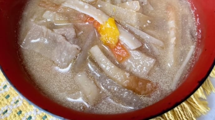 寒さに誘われ粕汁