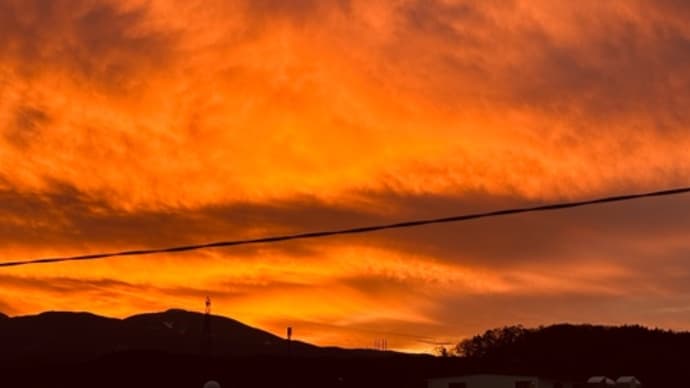 真っ赤な夕日🌇