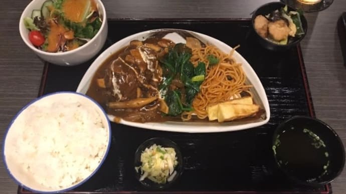 サラメシ・デミグラスソースハンバーグ定食@伊勢スリウォン