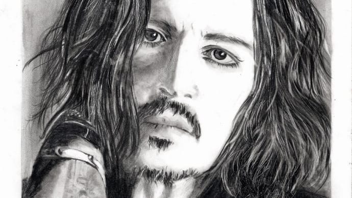 Johnny Depp for Dior Sauvage　鉛筆画