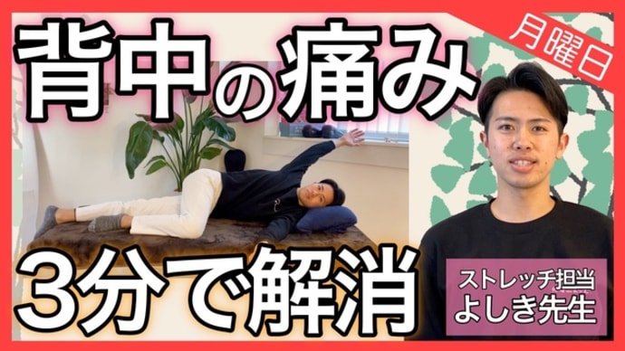 【背中 ストレッチ】背中痛くありませんか?ガチガチに固まった背中をほぐすストレッチ【専門家】