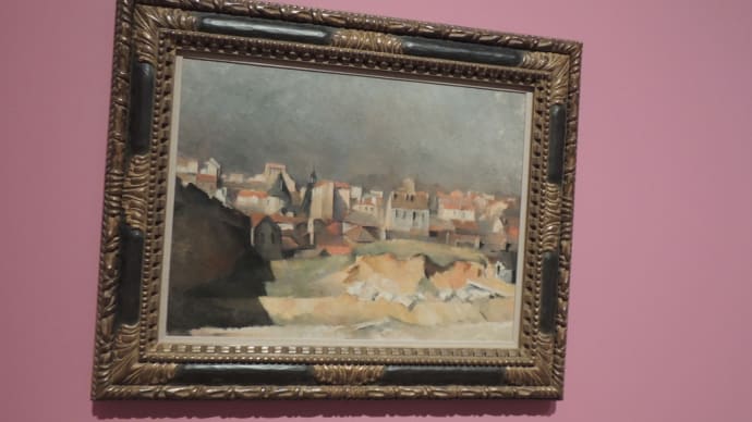 佐伯祐三展から第2章パリ 「54 パリ遠望 Distant View of Paris 1924年 油彩、カンヴァス 大阪中之島美術館(山本清雄氏寄贈) 」
