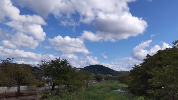 秋空にお散歩