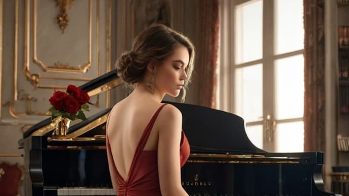 ピアノを弾く女~🎹