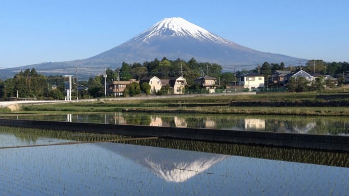 今朝の逆さ富士山（20240503）