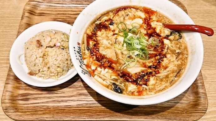 れんげ食堂Toshu(妙典店)で酸辣湯麺+半チャーハン(2022年1月23日)