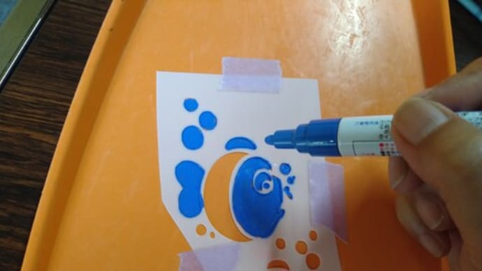 フィンにお絵かき