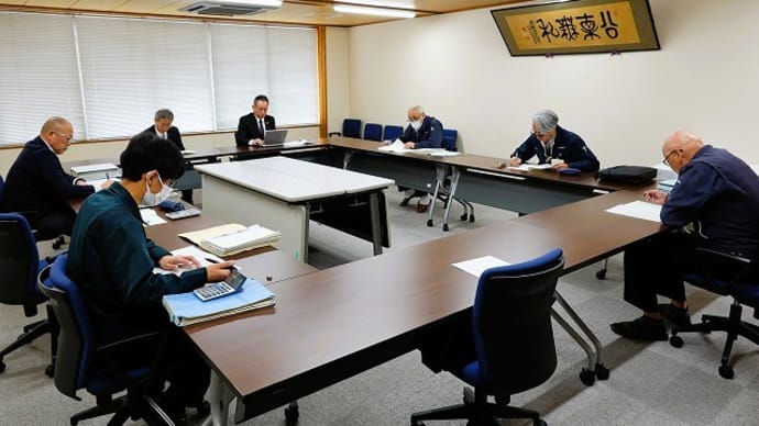 簡易水道有収率対策プロジェクト会議&万平集落上空からの風景