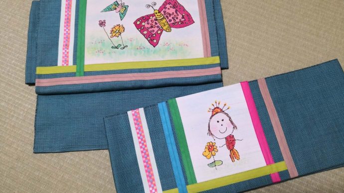 コロナ自粛期間は創作作り帯制作を!ちいさな絵描きびと染色画をメインに!