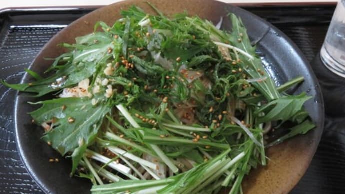サラダ蕎麦とぜんざい
