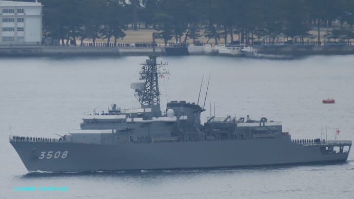 【日曜特集】練習艦隊江田島出航2021(3)堂々の艦隊出航と止める船(2021-03-13)