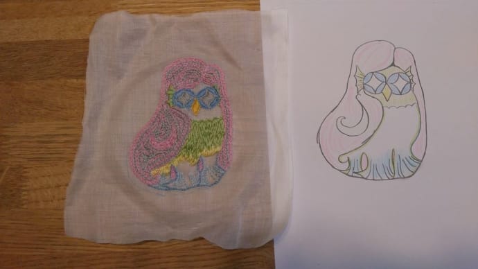 刺繍アマビエちゃんづくり その1