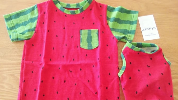 おそろいのスイカ服🍉