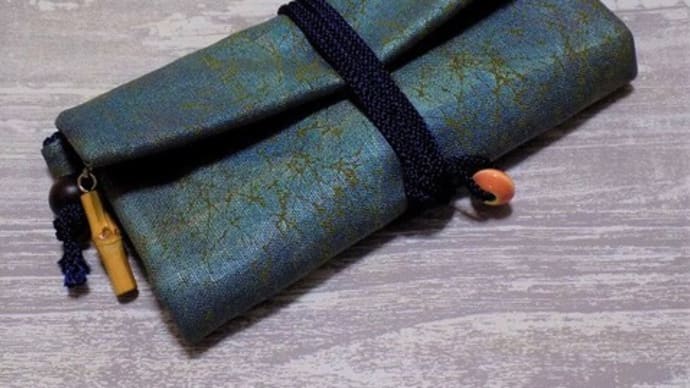 道中財布青貝箔ミックス箔加工の納品
