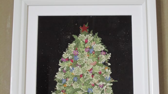 クリスマスツリー（押し花）