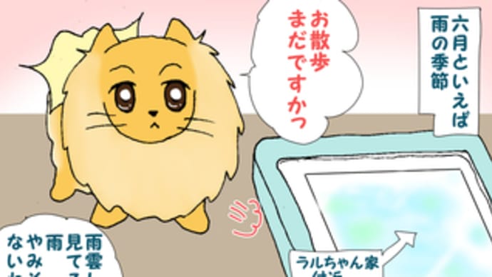雨でもお散歩(思い出漫画)