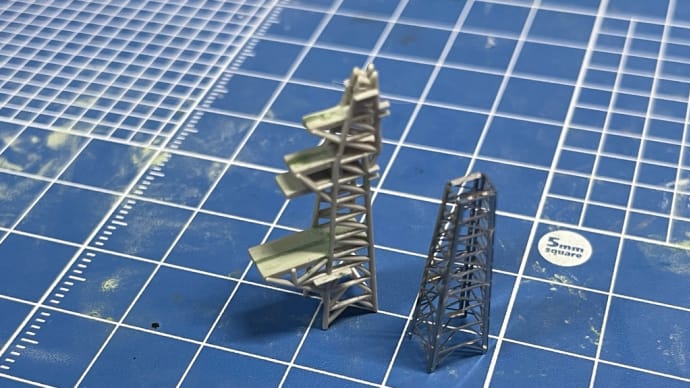 【ピットロード】1/700 海上自衛隊 護衛艦 さみだれ DD-106 製作記 No,7“マスト製作中”