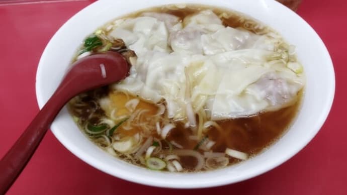 お昼 ワンタン麵