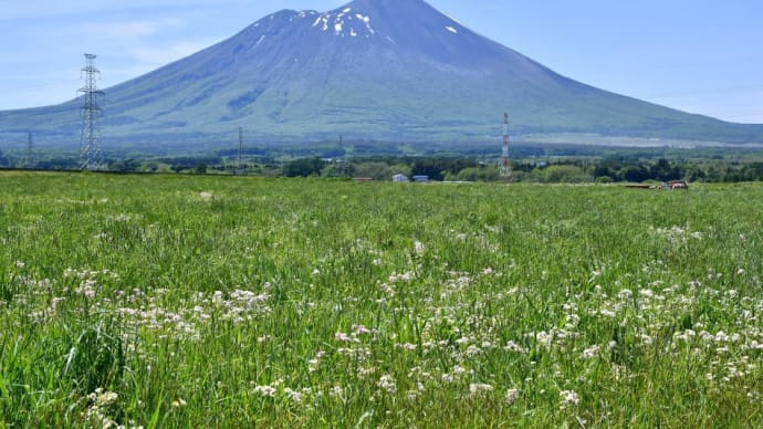 昼の岩手山を東と北から眺める。(2023年5月25日)