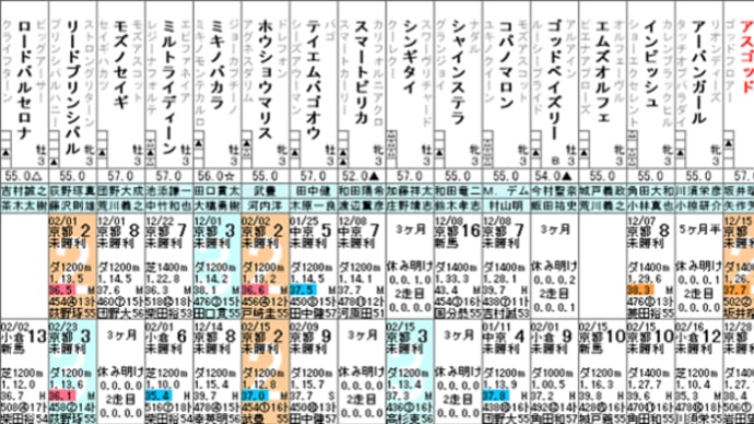 【アスゴッド】急仕上げでも好勝負!? 3/1阪神2R・出走確定