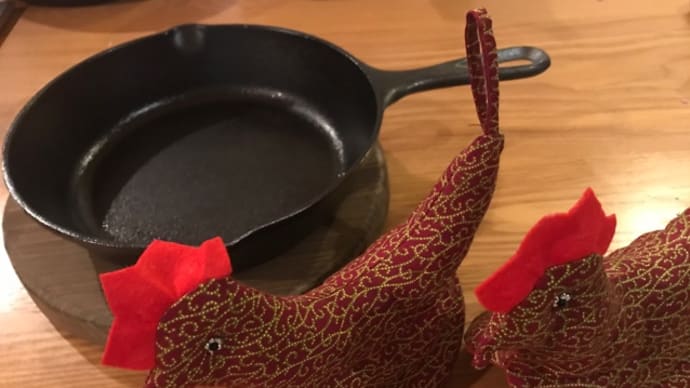 スキレットのハンドルホルダーと、かからん団子