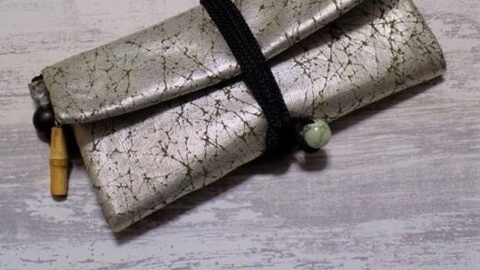 錫箔仕様道中財布の納品