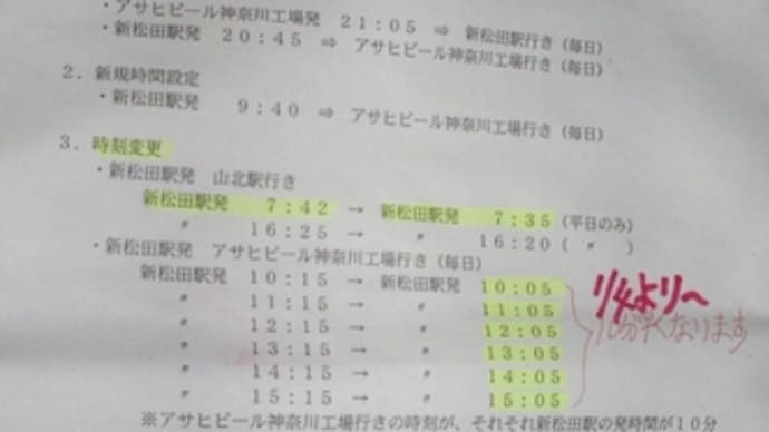 富士急湘南バス12月1日ダイヤ変更（続報）