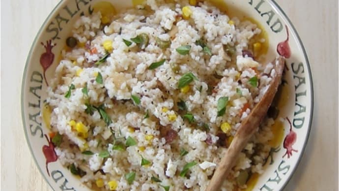 秋にも食べたいライスサラダ